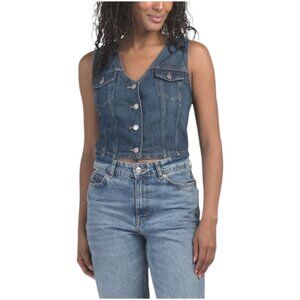 LEVIS Bella Denim Corset Dark Side Scrape Vest
